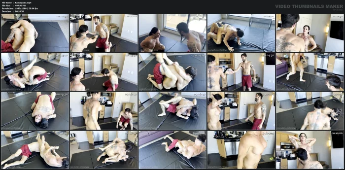 Topless Mixed Wrestling Vs Flavio Part 1 - KANDY LEGS - MP4