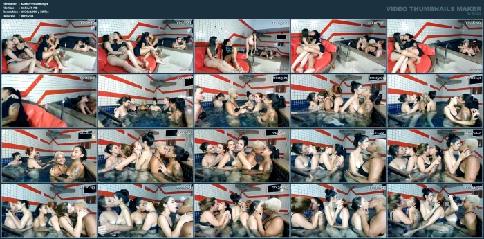 Orgy Kisses In The Pool - KARINA CRUEL FETISH VIDEOS - MP4