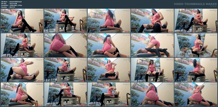 Taking Sun Sat Over My Slave Girl - KARINA CRUEL FETISH VIDEOS - MP4