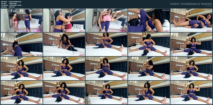 Thin Vs Thick Girl Bed Fight Domination - KARINA CRUEL FETISH VIDEOS - MP4