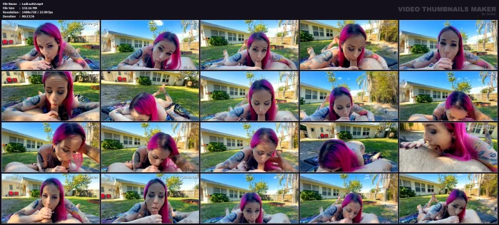Backyard Blowjob - LADY LAZARUS / LADYLAZ - MP4
