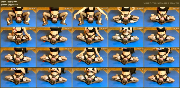 Femdom Wrestling Facesitting Domination In Lingerie - MEAN ASIAN WIFE - MP4