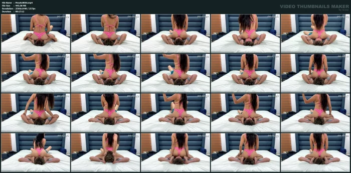 Pink Bikini Facesitting Ass Domination - MEAN ASIAN WIFE - MP4