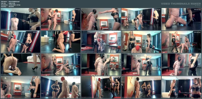 Ballbusting Double Slave And Double Dom - MEESTERES TIRZA / KIKI KOETSENRUIJTER / MISTRESS TIRZA - MP4