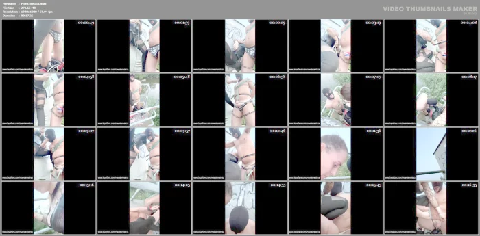 CBT Outdoor Public Humiliation Dildo Sucking - MEESTERES TIRZA / KIKI KOETSENRUIJTER / MISTRESS TIRZA - MP4