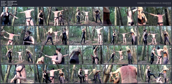 Whipping Outdoors Double Domination In The Woods - MEESTERES TIRZA / KIKI KOETSENRUIJTER / MISTRESS TIRZA - MP4