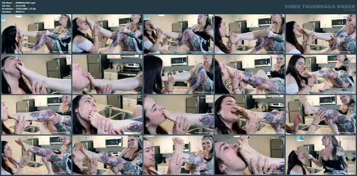 Maid To Foot Worship With Miss Whitney Morgan & Barefoot Mel Part 1 - MISS WHITNEY MORGAN - MP4