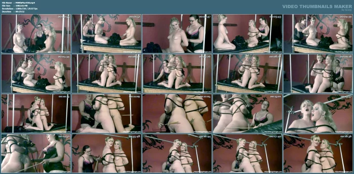 Mistress Vanessa Binds & Canes Slaves Lisa & Whitney - MISS WHITNEY MORGAN - MP4