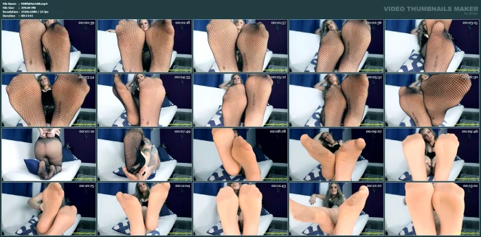 POV Feet Tease Fishnets & Nude Hose - MISS WHITNEY MORGAN - MP4