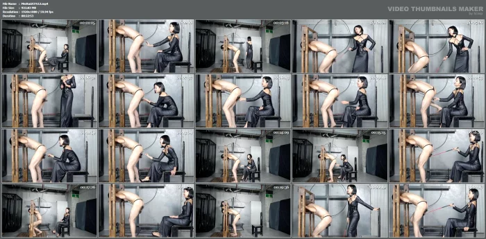 Cbt With Humbler Sub Restrained In Pillory And Humbler - MISTRESS RUIKO - MP4
