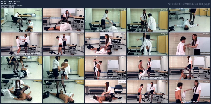 A Leg Fetishist Man Who Faps With An Office Lady's Pantyhose Leg I's Punished With A Slap, Face Trample, And Cook Trample - MISTRESS LAND / 337799 - MP4