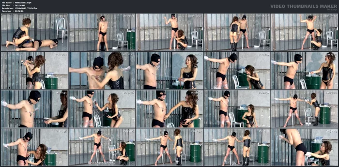 Anal Dildo Fixed, Electric Shocks To Nipples And Dick, Repeated Beatings With A Cane, By Mistress To Slave Butler Discipline - MISTRESS LAND / 337799 - MP4