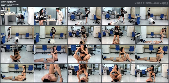 Sadistic Female Boss' Human Chair Facesitting, Ballkicking, Slapping, Trampling With High Heels And Foot Ft. Mistress Sara - MISTRESS LAND / 337799 - MP4