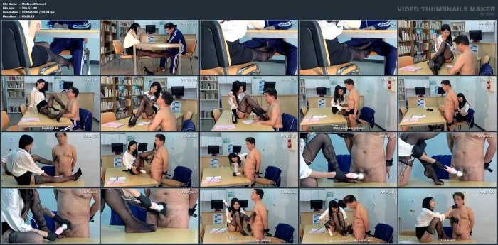 Shows Off Legs And Panties, Smells Pantyhose, Footjob, Magic Wand Edging, Cum Watching, Swallow Semen By Female Teacher - MISTRESS LAND / 337799 - MP4