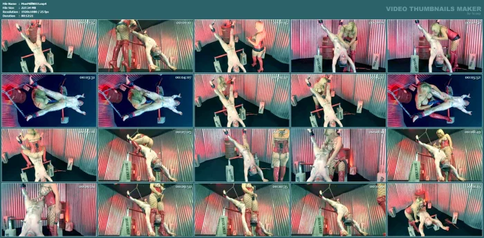 Cunning Stunts On A Cling Film Slave - MONICA MILF - MP4