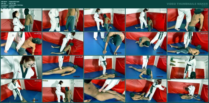 Araneae - Black Belt Ballbusting - SADISTIC QUEENS / SQUISHYSAX - MP4