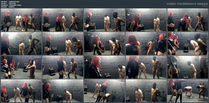 Ballbusting Competition - Squishy Vs Blue Balls Part 1 Boots - SADISTIC QUEENS / SQUISHYSAX - MP4