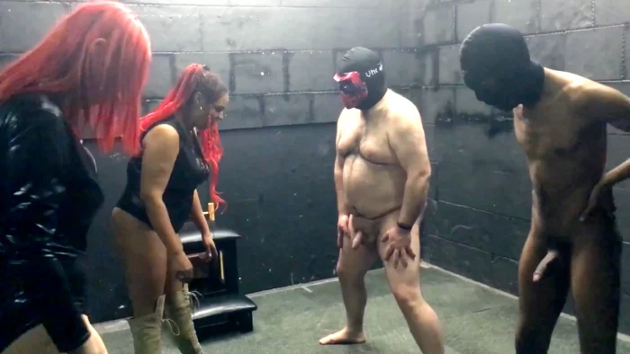 Ballbusting Competition - Squishy Vs Blue Balls Part 1 Boots - SADISTIC QUEENS / SQUISHYSAX - MP4