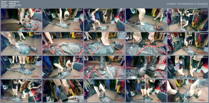 Double Bodybag Trampling - Heels & Boots - SADISTIC QUEENS / SQUISHYSAX - MP4