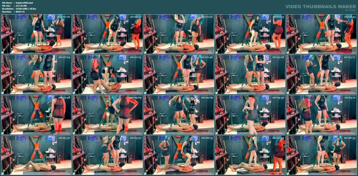 Goddess Penelope & Lady Bellatrix - Our Human Rug - SADISTIC QUEENS / SQUISHYSAX - MP4