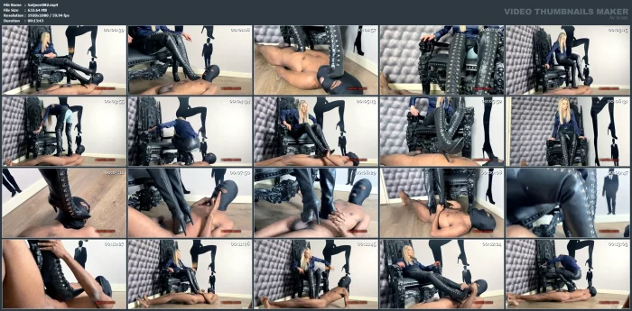 Lady Dark Angel - Breaking In My Sharp New Boots On You - SADISTIC QUEENS / SQUISHYSAX - MP4