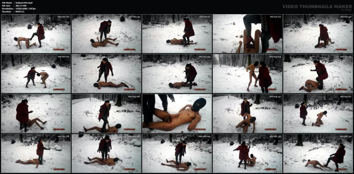 Mistress Luna - Beaten In The Freezing Snow - SADISTIC QUEENS / SQUISHYSAX - MP4