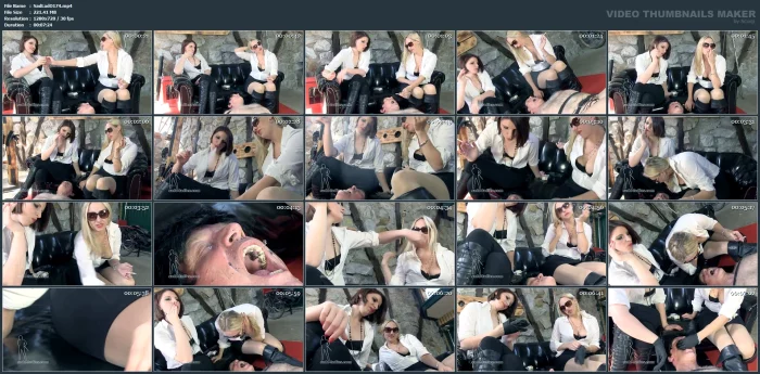 Lady Faye, Mistress Cloe - Human Dustbin - SADO-LADIES - MP4