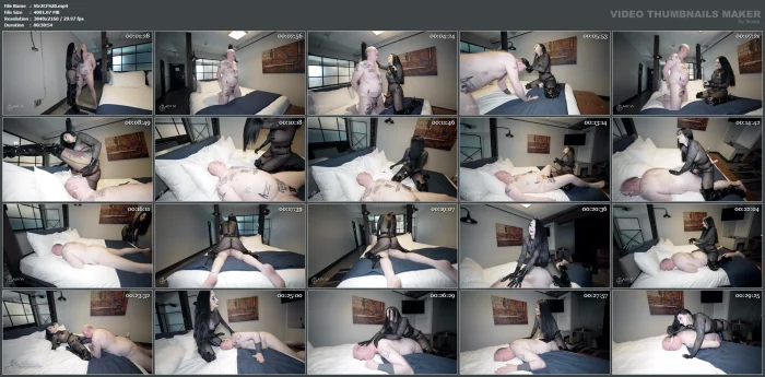 Anal Fuck The Virgin Cuck - Cuckold Degradation Strap On - Lady Vi And Grunky - SATANATRIX - MP4