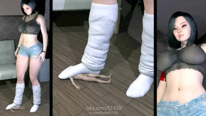 Asian Giantess Socks Stomping - STUDIO 57429 - MP4