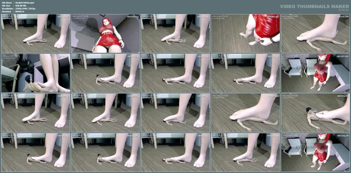 Cruel Giantess Barefoot Stomping - STUDIO 57429 - MP4