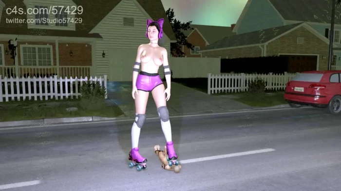 Cruel Roller Skating Giantess Runs Slave Over - STUDIO 57429 - MP4