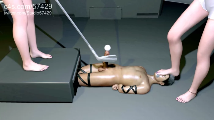 Femdom Golf Game Foot Smelling Penis Punishment - STUDIO 57429 - MP4