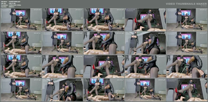 Femdom Sounding With High Heel Dangling Foot Over Slave - STUDIO 57429 - MP4