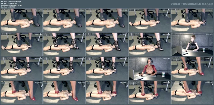 Giantess High Heels Sucking Footjob In Office - STUDIO 57429 - MP4