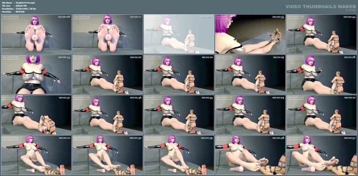 Giantess With Long Toes And A Pussy Between Her Feet - STUDIO 57429 - MP4