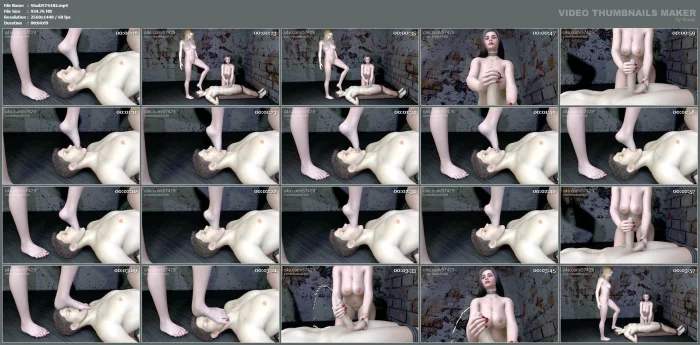 Hard Foot Gagging Femdom Barefoot Naked - STUDIO 57429 - MP4