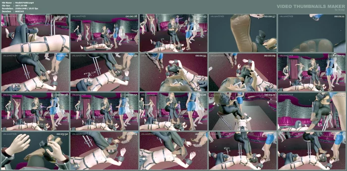 Machine Milked Under Femdom Feet In Club - STUDIO 57429 - MP4
