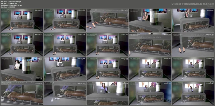 Semen Extraction Office Femdom Cock Milking While Smelling Feet - STUDIO 57429 - MP4