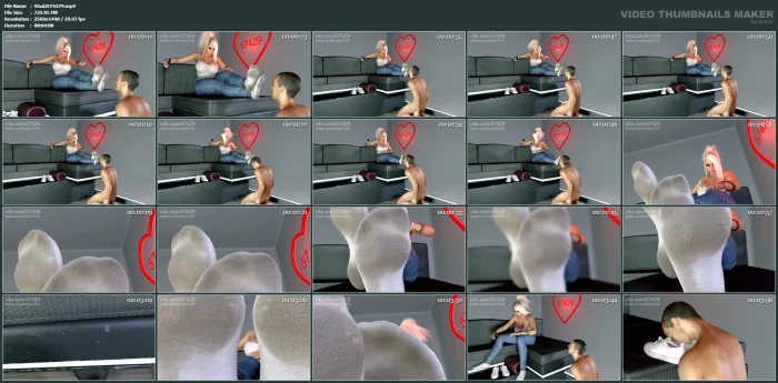 Socks Goddess Trains Slave To Sniff Cum - STUDIO 57429 - MP4