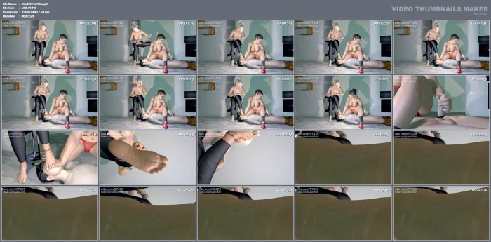 Sweaty Smelly Bare Foot Sniffing Handjob - STUDIO 57429 - MP4