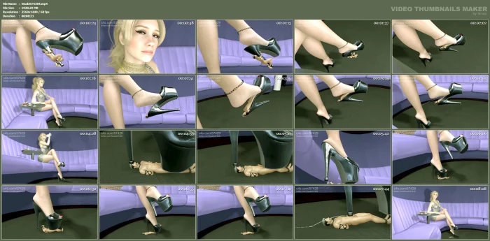 Tied Up To A Giantess Shoe Crushed Between Her Sole And Shoe - STUDIO 57429 - MP4