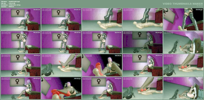 Tiny Slave Cums For Giantess Boots Stockings Almost Gets Crushed - STUDIO 57429 - MP4