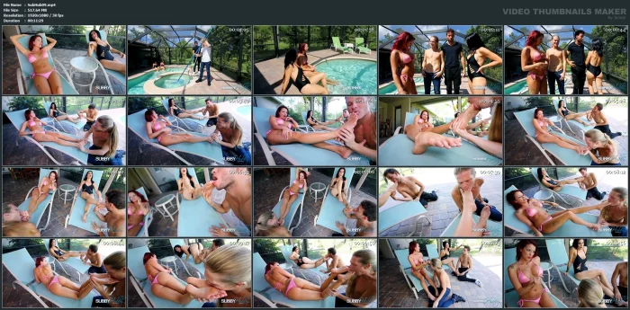 Bella And Raven Train The Pool Dudes Part 1 Foot Worship - SUBBYHUBBY - MP4