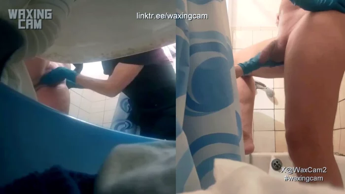 Maidservant Bathes Male - Shaving, CFNM, Gloves, Happy Ending, Bathroom Porn - WAXING CAM - MP4