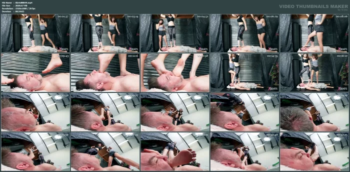 Jason Ninja, Josie Jo, Luna In Scene: Face, Throat, Wrecked - XBRATS / BRATTY FOOT GIRLS - MP4