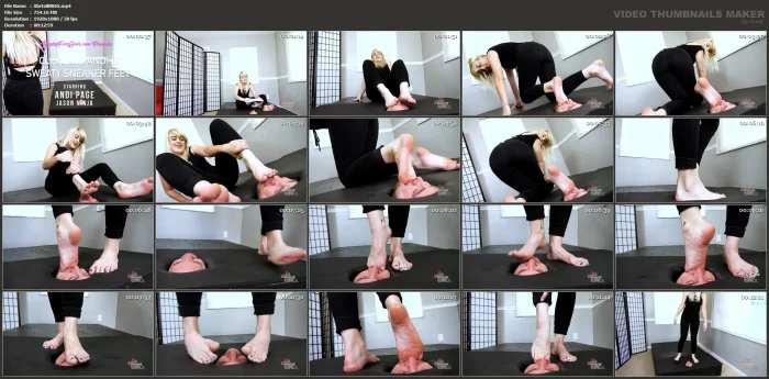 Andi Page, Jason Ninja In Scene: Andi Page - My Stinky Sneaker Feet - XBRATS / BRATTY FOOT GIRLS - MP4