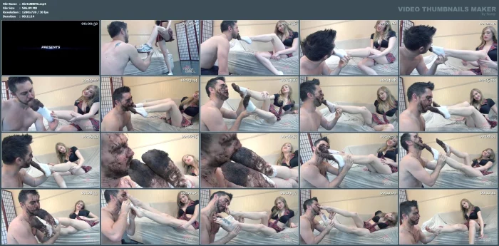 Jason Ninja, Laci Star In Scene: Laci - Eat Cake Off My Feet & Socks! - XBRATS / BRATTY FOOT GIRLS - MP4