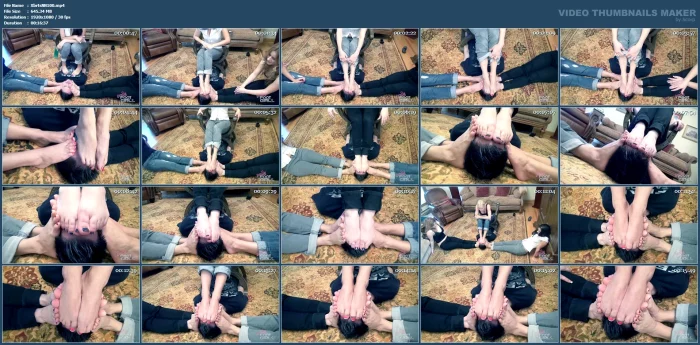 Jacquelyn Velvets, Jamie Daniels, Jason Ninja, Niki Lee Young In Scene: Jamie Jacquelyn Niki - Triple Foot Smother Trap - XBRATS / BRATTY FOOT GIRLS - MP4