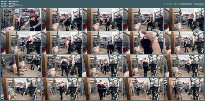Part 2 2 Domme's Having Fun With 3 Prisoners! - AAEXPERIENCESLTD / DOMINA SATANA - MP4