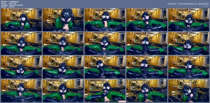 Cristal Kinky Metallic Rubber Doll Hot POV Blowjob - CRISTAL KINKY - MP4